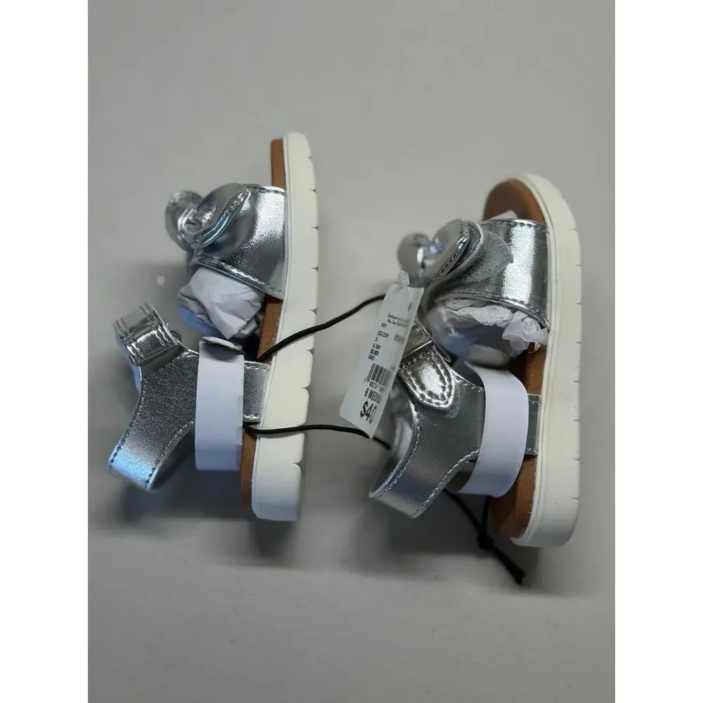 NEW! Thereabouts Lil Ruby 6M Silver Girls Summer Shoes Sandals